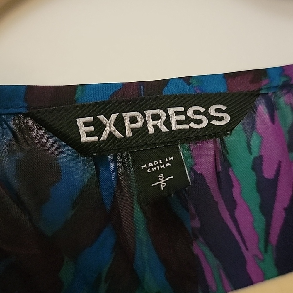 Express Purple and Blue Blouse - Picture 4 of 4